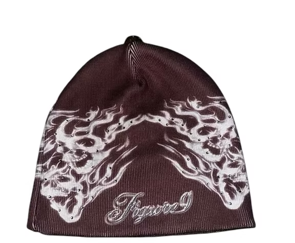 Rhinestone Skully Brown