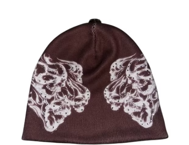 Rhinestone Skully Brown